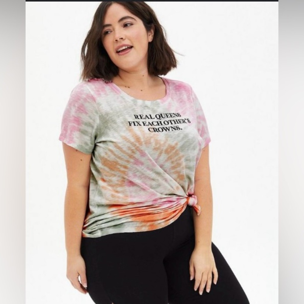 Torrid Real Queens Tie Dye Classic Fit T-shirt Size 1